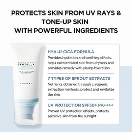 SKIN1004 Madagascar Centella Hyalu-cica Water-Fit Sun Serum - Bloqueador Coreano con Centella y Ácido Hialurónico