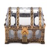 Pemalin Transparent Antique Treasure Chest for Kids,Plastic Pirate Storage and