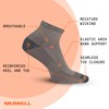 Merrell Men's 3 Pack Performance Quarter Socks, Charcoal/Black Assorted, M/L