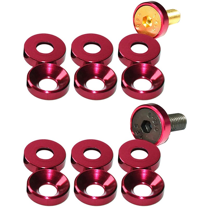 M5 Anodized Aluminum Countersunk Washer Engine Bay Fender Bumper Washer