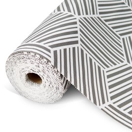 Shelf Drawer Liner for Kitchen Cabinets Non-Adhesive Shelf Liner Paper Non-Slip Strong Grip Drawer Liner Cabinet Liners Thickened Easy to Clean for Pantry Shelves Cupboard (Striped, 18In x 20FT)