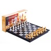 Foldable Magnetic Chess Set with Deluxe Gold and Silver Magnet