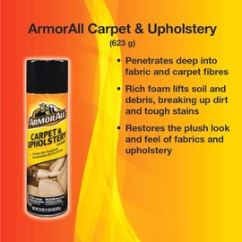 Armor All Fabric and Carpet Cleaner for Cars, Car Upholstery Cleaner Spray, 22 Fl Oz