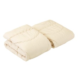 Showa Nishikawa Comforter, Single, 2-Piece Set, Overlay, Washable, 365 Days Use, Beige (2.2 x 1.1 lbs (1.0 x 0.5 kg)