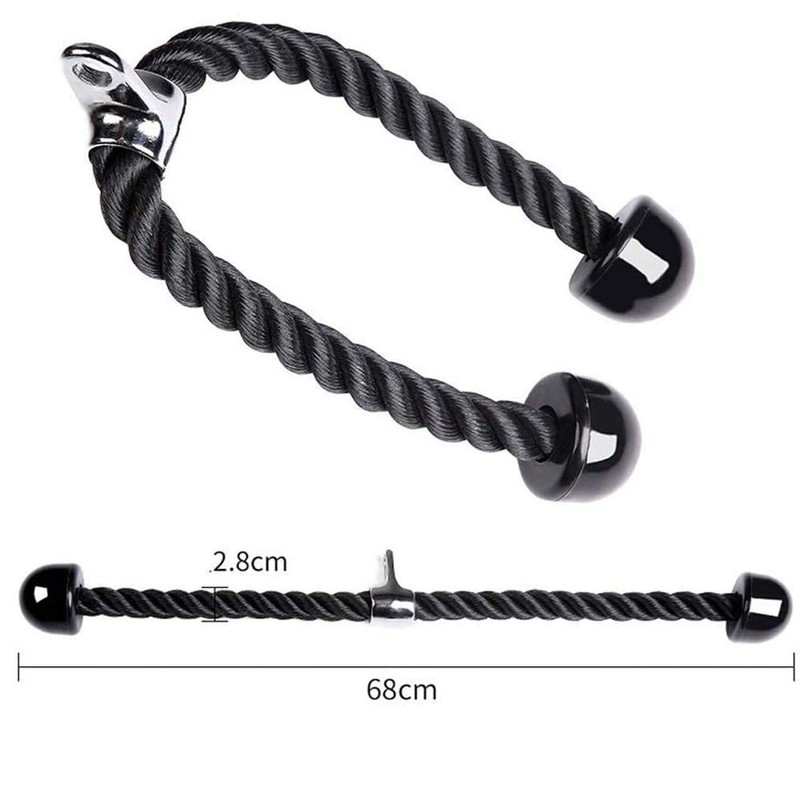 SOO Heavy Duty Tricep Rope Cable Attachment for Fitness, Body