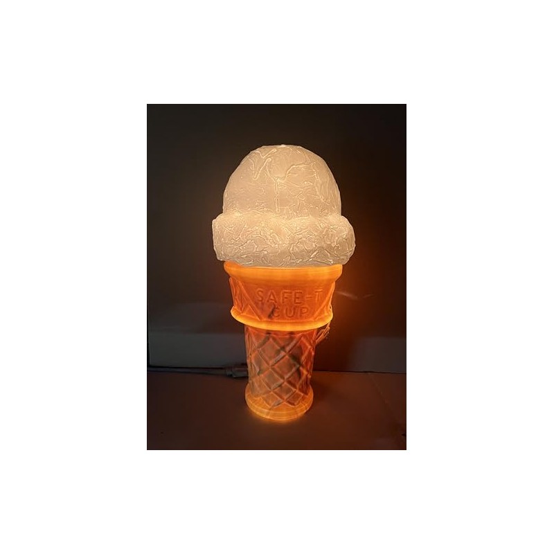 Generic Ice Cream Scoop Giant Display Lamp, Large, White, 24SCCO