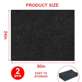 JERIA 2 Pack 24 X 30 Inch Under Sink Mat for Kitchen Cabinet,Undersink Waterproof Mats for Bottom of Sink,Absorbent Shelf/Cabinet Liners with 16 pcs Rug Tape