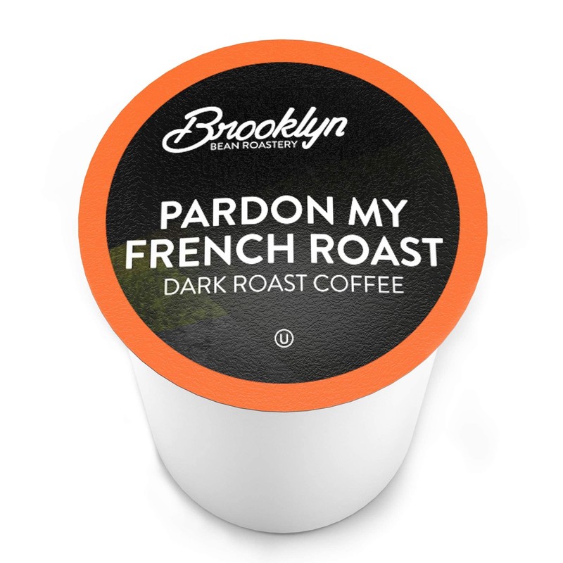 Brooklyn Beans French Roast Coffee Pods, Compatible with 2.0 K-Cup