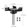 Spoilboard Router Bit 4 Flute 1/2 Shank High Carbon Steel