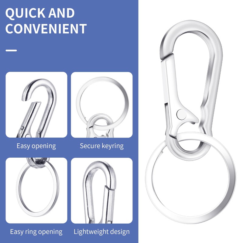 Yolev 2PCS Key Ring Keychain Keyrings Metal Keychain Clip Key