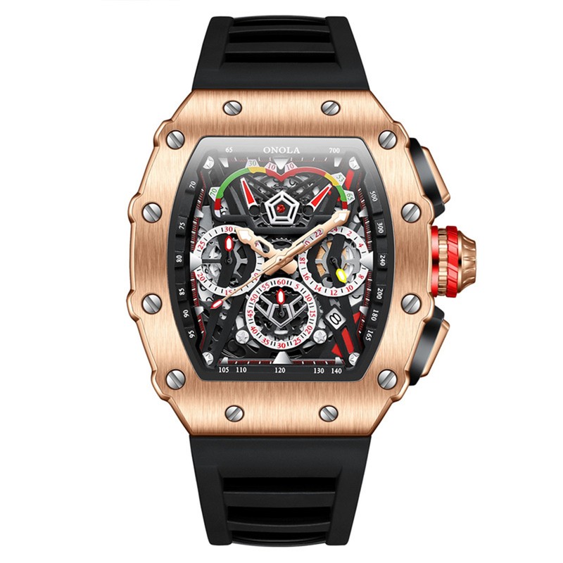 Men's Quartz Watch Silicone Strap Fashion Business Wrist Watch