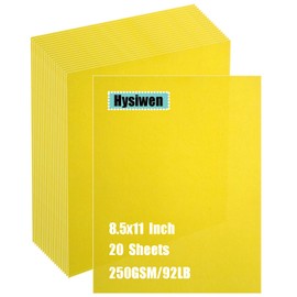 Hysiwen 20 Sheets Golden Yellow Cardstock 8.5 x 11 Inches, 250gsm/92 lb Thick Craft Paper for Making Cards, Invitations, Paper Crafts or Drawing