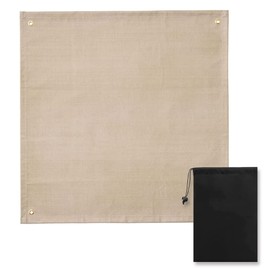 CARBABY Bonfire Sheet, Sputtering Sheet, Heat Resistant Sheet, Fire Retardant Sheet, Bonfire Stand Sheet, Lawn Protection, Spatter Prevention, Fiberglass, Fireproof, Flameproof, Fire Retardant, For Camping, Bonfire, Storage Bag Included, 23.6 x 31.5 inch