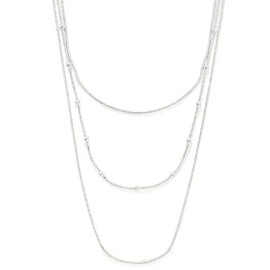 Simple Multilayer Choker Long Chain Tassel Pendant Pearl Seashell Necklace Beads Necklace Long Bar Charm Chain Jewelry for Women - Simple Silver