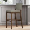 Nathan James Linus Modern Upholstered Bar Stool with Back and