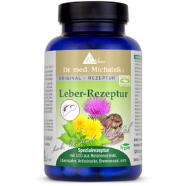 Liver formula according to Dr. Michalzik - 120 capsules - valuable ingredients in optimal dosage for your liver health with SOD from melon extract - no additives - from BIOTIKON®