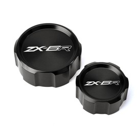 MOWOK Fits For Kawasaki Ninja ZX6R 636 ZX-6R 2007-2016 Accessories Motorcycle CNC Front Rear Brake Fluid Reservoir Caps Cylinder cover