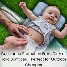 Kewh Jo - Portable Diaper Changing Pad - Compact Foldable Waterproof Travel Baby Changing Mat, Lightweight On-the-Go Diaper Clutch with Built-in Cushion & Wipe-Clean Surface