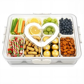Snackle Box Container, 8 Removable Snack Containers with Lid