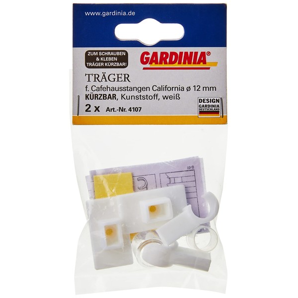 4x Support for Curtain Rods with 12 mm Diameter