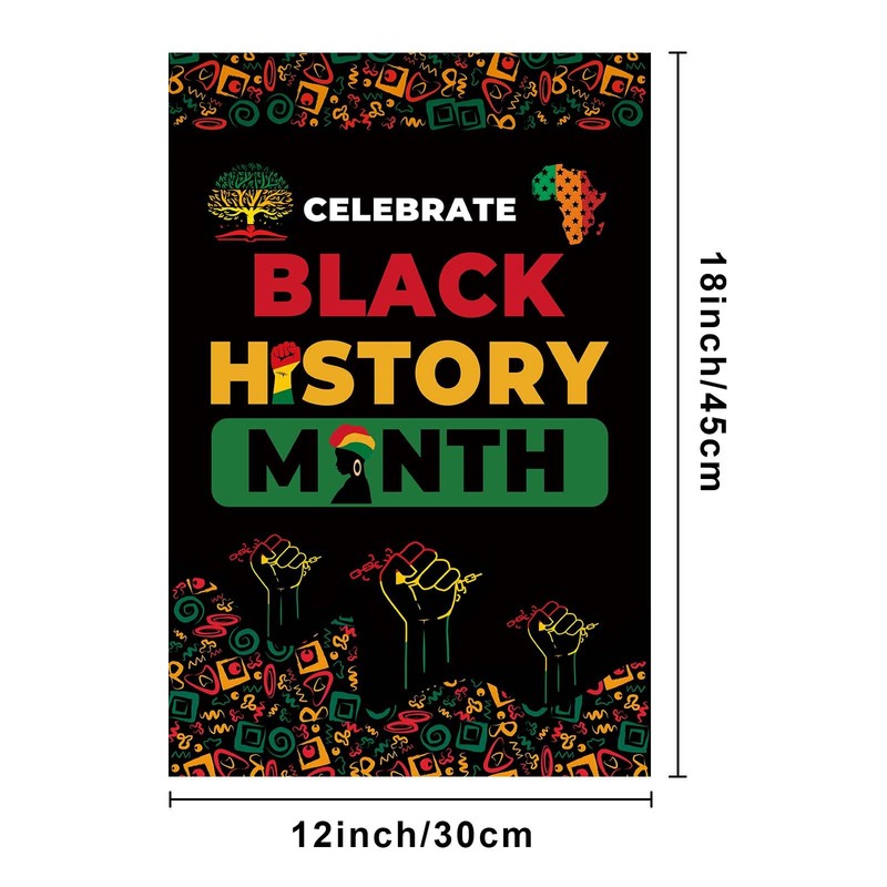 Celebrate Black History Month Garden Flag 12x18 Inch Double Sided