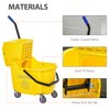 ZJMTOCYU Versatile Cleaning Bucket Cart with Side Press Wringer, 34