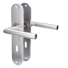 Alpertec Stainless Steel Conte - Set of door fittings with a long plate, Various Designs