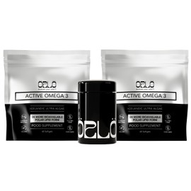 Orlo Vegan Omega 3 Algae Oil 1000mg - Natural Icelandic Nordic Omega-3 EPA & DHA Supplement - Fish Oil & Krill Alternative for Heart & Brain – 120 Easy-to-Swallow Burpless Mini Softgels & Jar