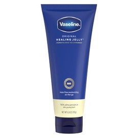 Vaseline Original Healing Jelly 100 % protector de piel de vaselina blanca, 1 unidad para hidratación sin desorden sobre la marcha, con fórmula de pureza purificada garantizada, 6.8 onzas