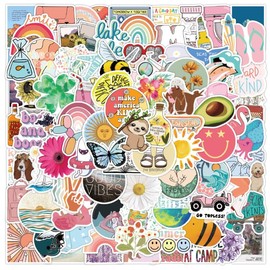 100pcs Cute and Waterproof Vinyl Stickers - Trendy Aesthetic Kawaii Stickers for Girls, Teens, and More - Perfect for Water Bottles, Laptops, Skateboards, and Luggage