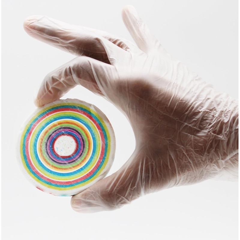 3 INCH LARGE Psychedelic Jawbreaker Candy BIG White Speckled Jawbreaker