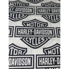 Harley Davidson Fabric Great For  Valance 80” Wd x 22” Lg Black White Shield NEW