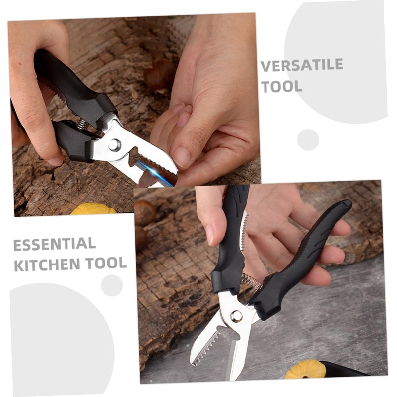 Zerodeko Stainless Steel Nut Cracker Sheller Multi-Functional Kitchen Tool for