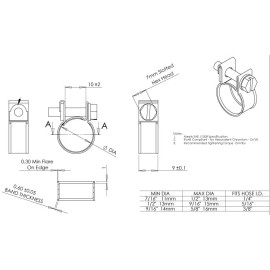 cambridge 10 PC 1/4" FUEL INJECTION HOSE CLAMPS CAMBRIDGE BRAND ZINC COATED  9 mm to 13 mm