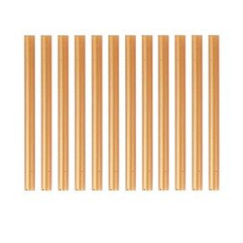 HUIHUIBAO 12 PCS Colored Hot Glue Sticks, Mini Hot Melt Adhesive Glue Stick for DIY Art Craft, 7 x 100mm, Gold