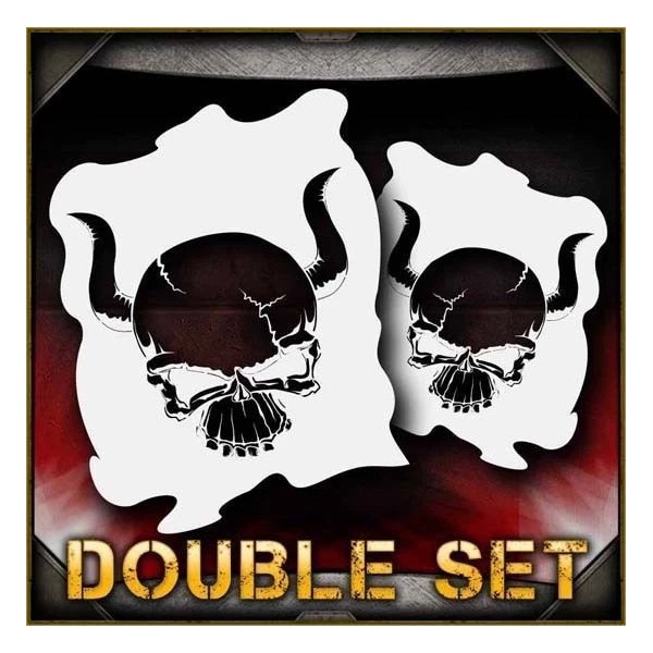 AirSick Stencils Skull 8b Airbrush Stencil Template Airsick