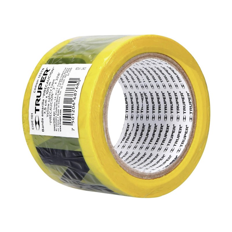 Truper BAN-PRE-300, Cinta de advertencia, precaución, 90 m