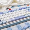 COOMICKEY Blue White PBT Keycaps XOA Keycaps, Custom Keyboard Keycaps