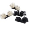 4Pcs Lace Bow Hair Clips Headdress, Simple White and Black