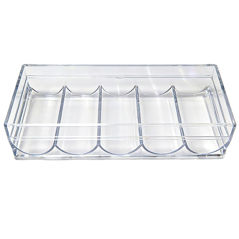 LazTeaSut 2-Pack Clear Acrylic Poker Chip Rack with Lid, 100-Chip