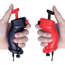 GWOUD Classic Slot Car Controllers with Speed Adjustable Knob – 2-Pack (Red & Black), Compatible with 1:64 HO Scale Electric Race Track Sets