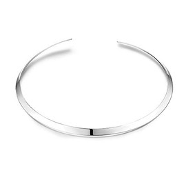 Forleiton Women‘s Necklace Collar Jewelry With High Polished Stainless Steel Necklace Jewelry (Silver)
