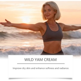 Crema de ñame silvestre natural para el equilibrio hormonal 60 g, crema de ñame hidratante para el cuidado la piel las mujeres
