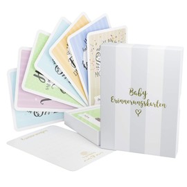40 Milestone Cards Baby for Boys & Girls + Gift Box Baby Shower Gift Christening Birth Pregnancy