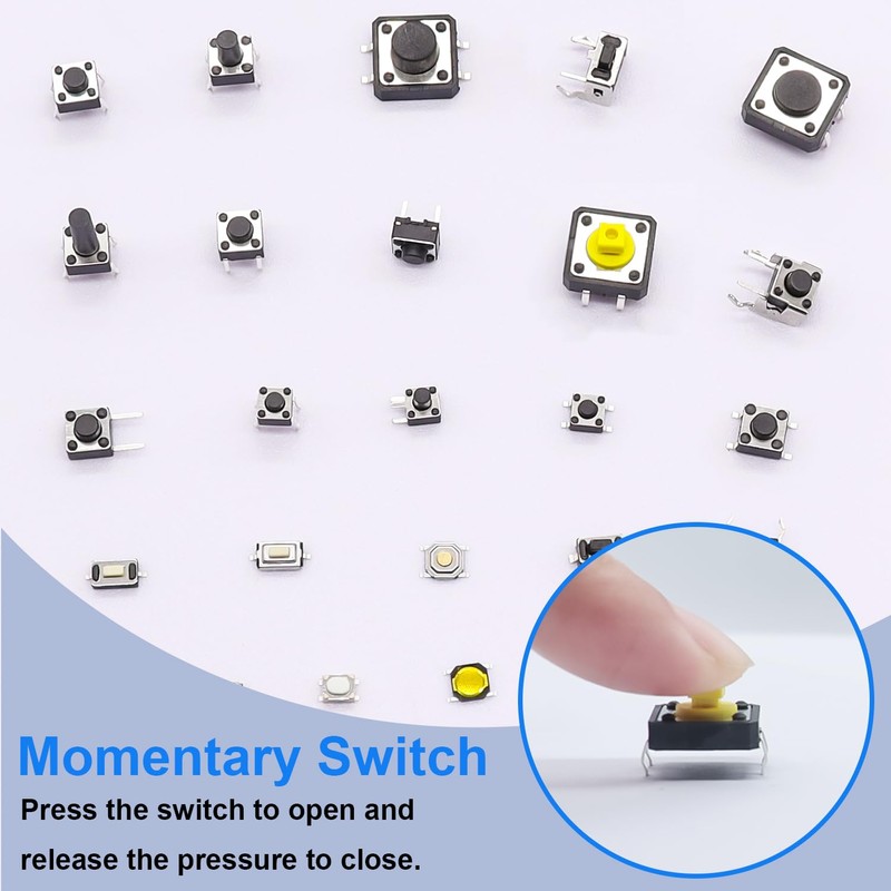 TWTADE 260Pcs Micro Momentary Tactile Push Button Switch 26 Values