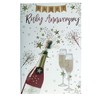 Special Days Happy 40th Ruby Anniversary Champagne Bunting Design Card