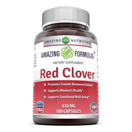 Amazing Formulas Red Clover Trébol Rojo 430mg Bote 180 Cáps Sabor Sin Sabor