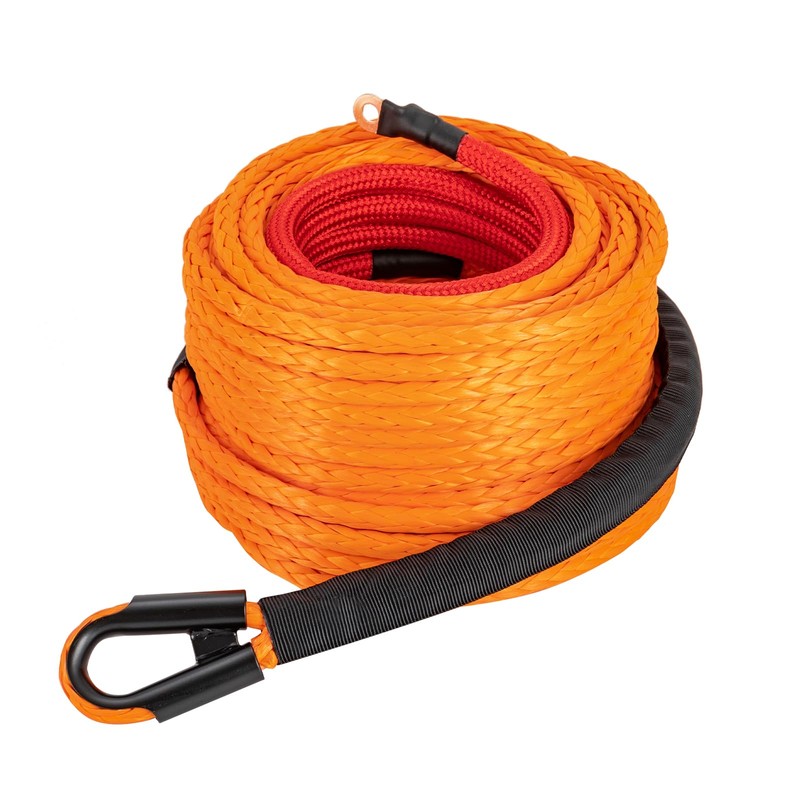 RudiUsoy Synthetic Winch Rope Cable Kit, 3/8'' 100FT 23809LBS Winch