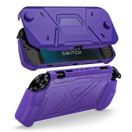 ProCase Compatible with Switch 2 2025 Release Exclusive Protective Case Removable Front Cover Shock Absorption Anti-Scratch Easy Installation Ergonomic Grip Handheld Hard Shell - Purple