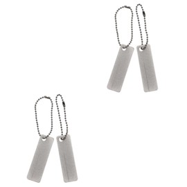 Operitacx 2 Sätze Wetzstein Schleifstein Zum Schärfen Von Schleifmaschinen Glättender Stein Schärfung Schleifstein Whetstone -schärfer Messersteinschärfer Diamant Silber 2 Stück * 2